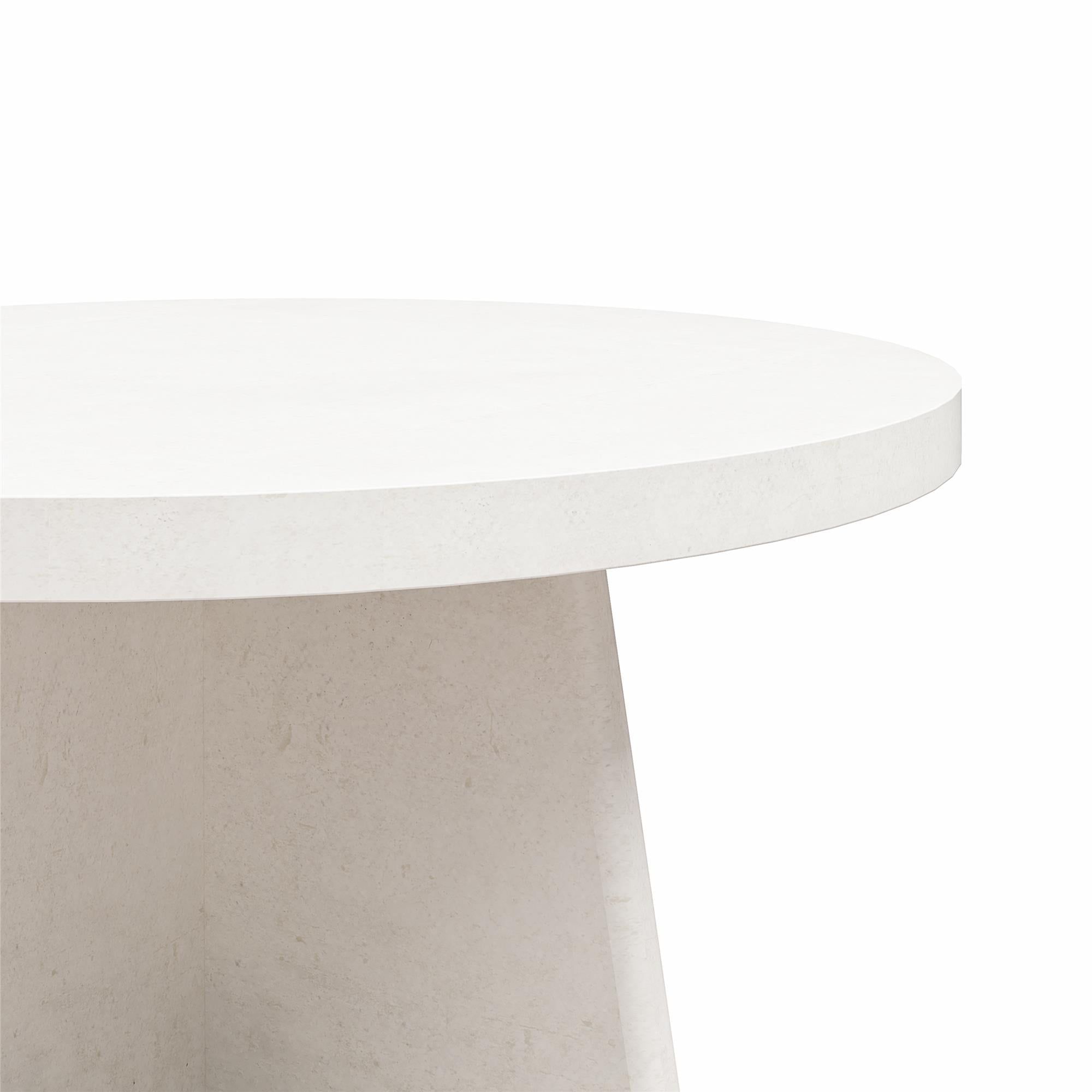 Queer Eye Liam Round Coffee Table, Plaster | Bigbigmart For Liam Round Plaster Coffee Tables (Photo 1 of 15)