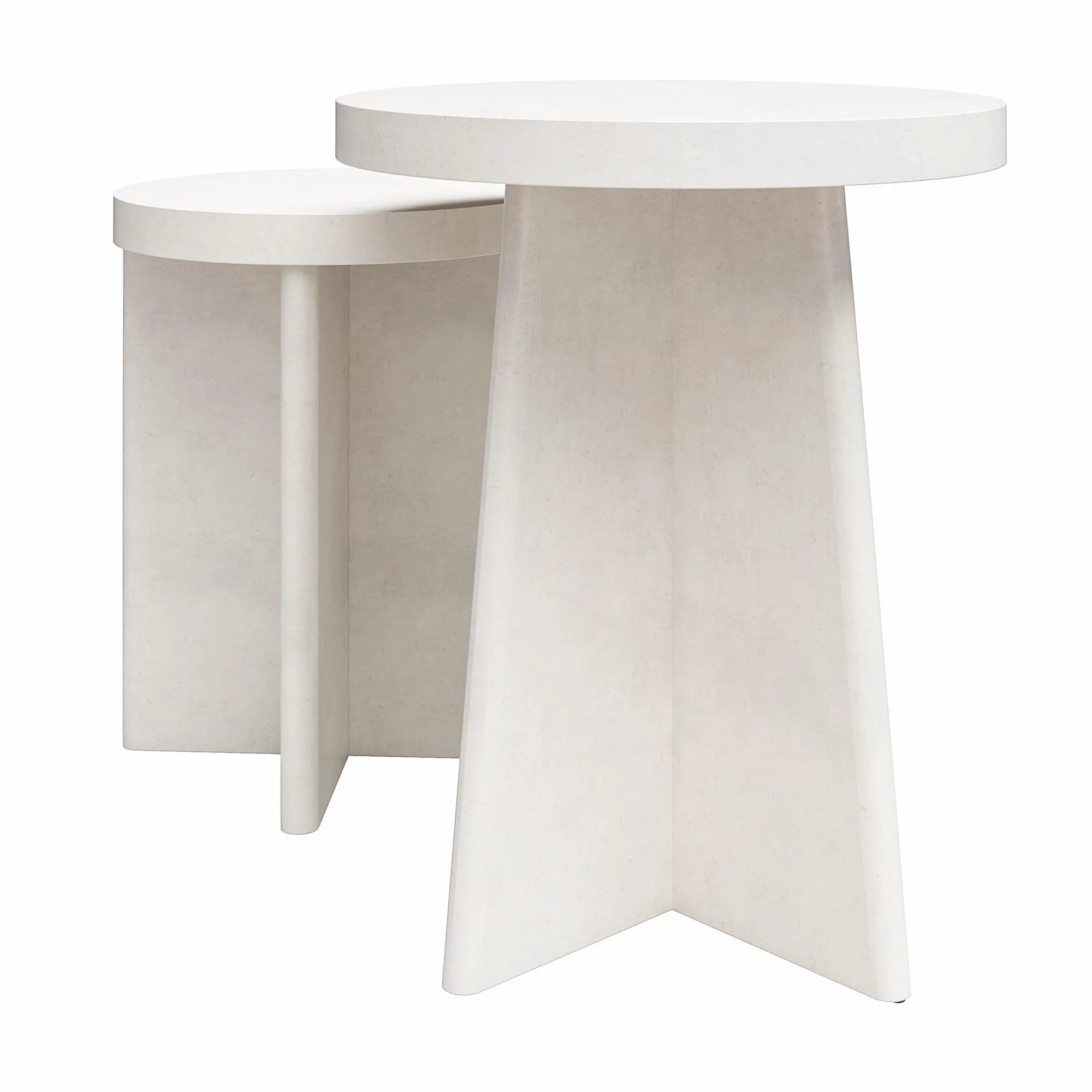 Queer Eye Liam Round End Tables, Set Of 2, Plaster – Walmart In 2023 |  Round End Tables, End Tables, Table For Small Space Regarding Liam Round Plaster Coffee Tables (Photo 7 of 15)