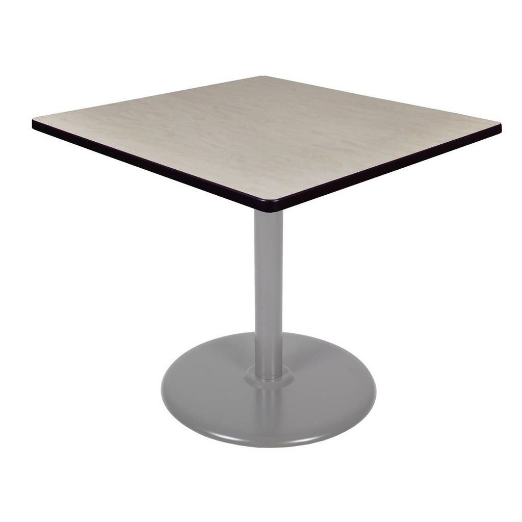 Regency Cain 42" Square Platter Base Table  Maple/ Grey Base – Regency  Tp4242plgy In Regency Cain Steel Coffee Tables (View 8 of 15)