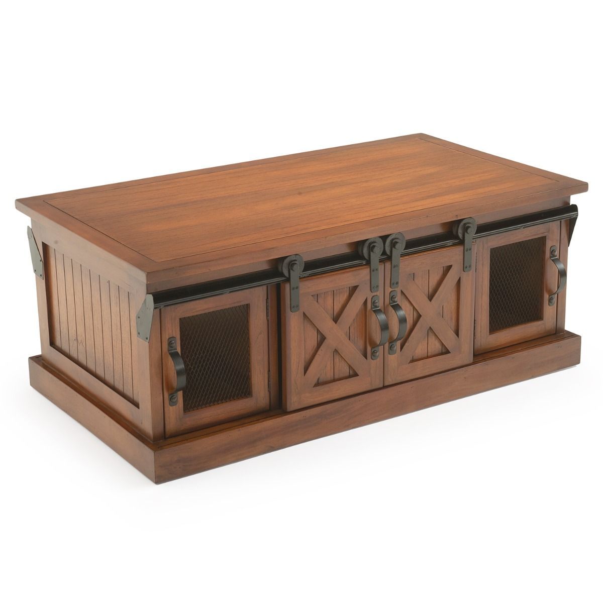 Rolling Hills Barn Door Coffee Table Pertaining To Coffee Tables With Storage And Barn Doors (View 9 of 15)