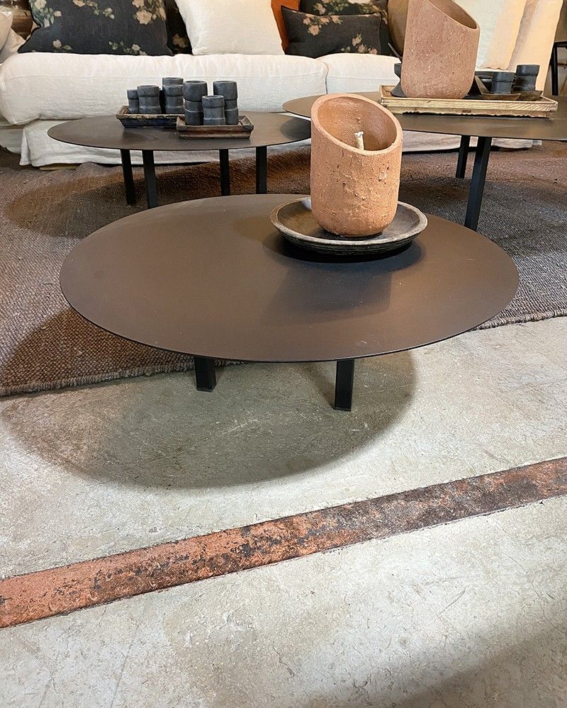 Round Black Metal Coffee Table – Small Model – La Maison Pernoise With Full Black Round Coffee Tables (View 9 of 15)