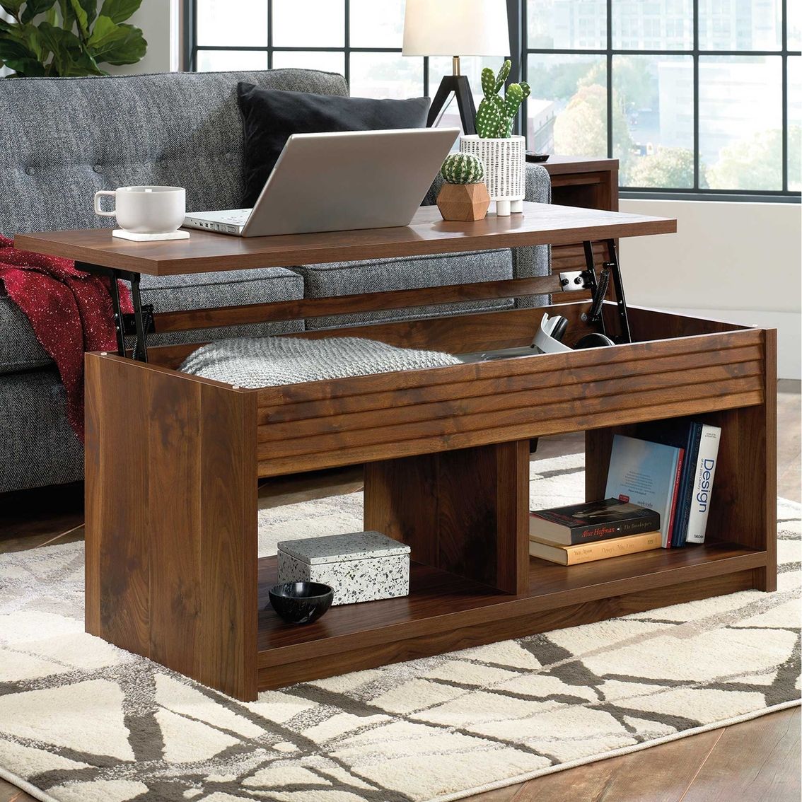Sauder Lift Top Coffee Table With Storage Shelves | Living Room Tables |  Furniture & Appliances | Shop The Exchange Regarding Lift Top Coffee Tables With Shelves (Photo 7 of 15)