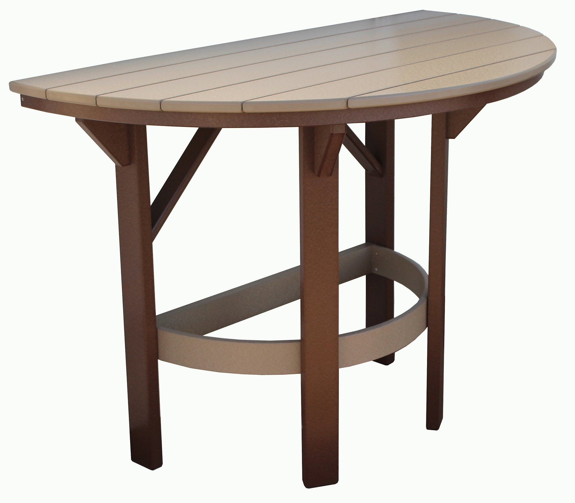 Seaside 60" Half Round Poly Dining Table From Dutchcrafters Amish With Regard To Outdoor Half Round Coffee Tables (Photo 4 of 15)