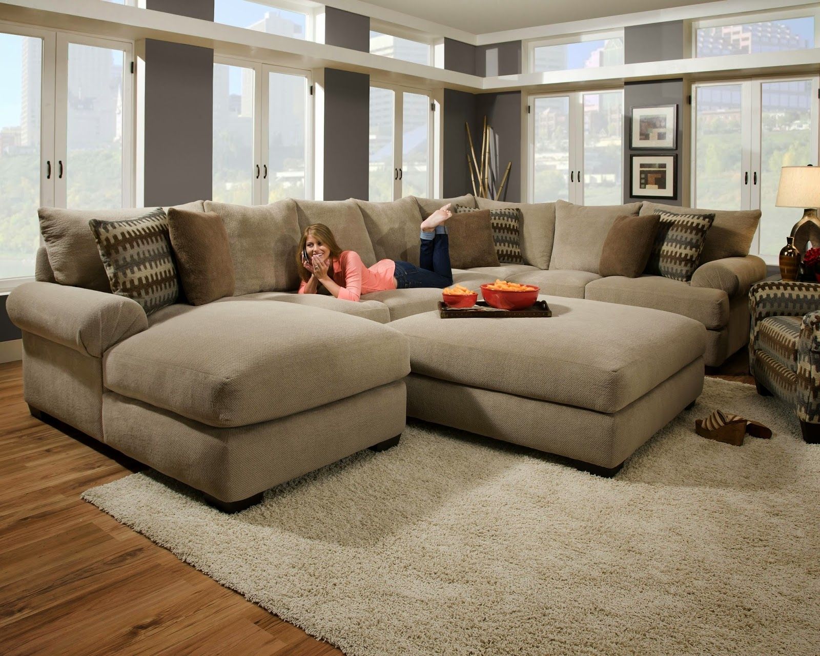 Sectional Sofa With Ottoman – Foter Inside Sofas With Ottomans (View 3 of 15)