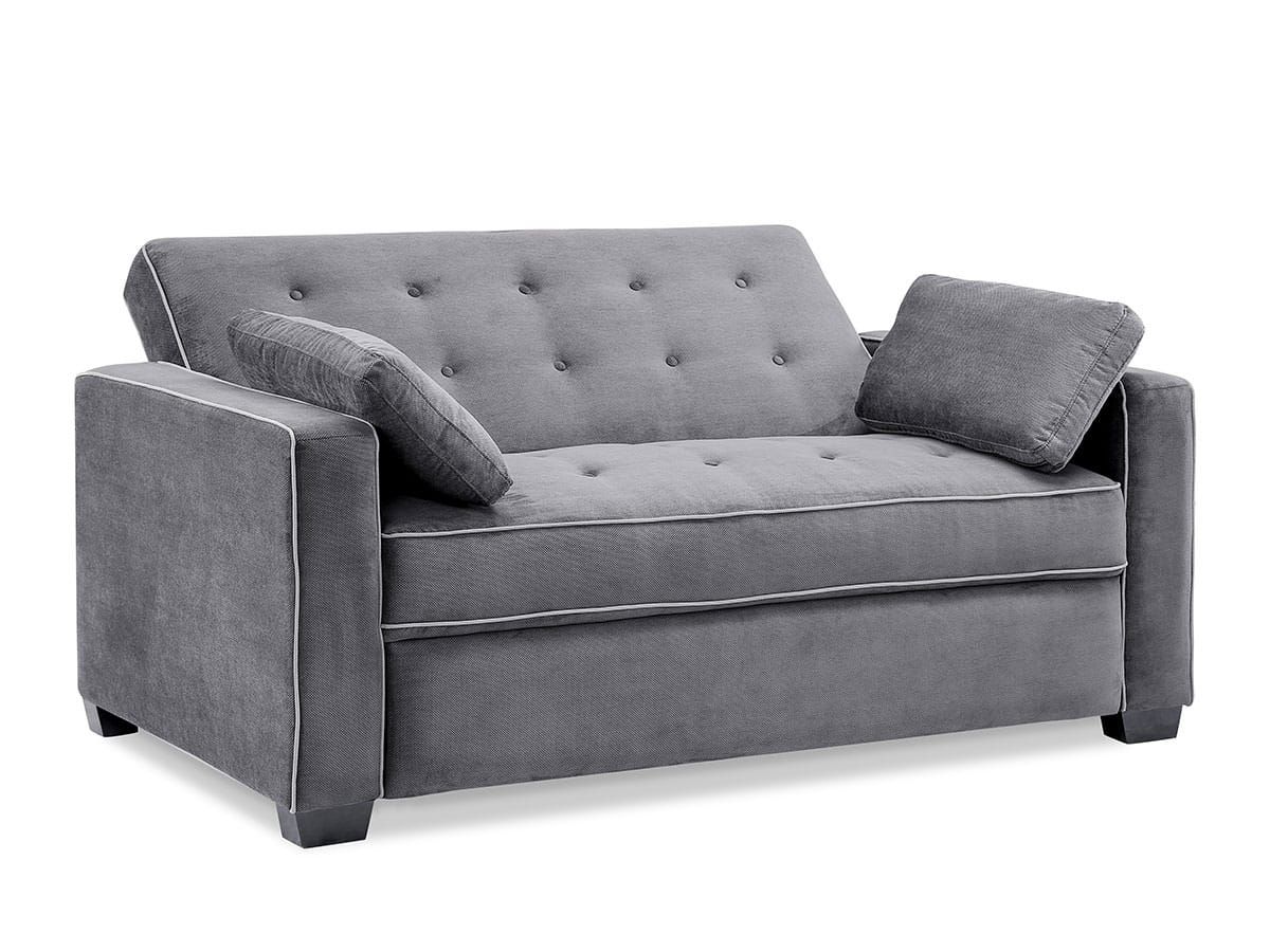 Serta® Augustine Loveseat Sleeper (full Size) Moon Graylifestyle  Solutions Within Convertible Gray Loveseat Sleepers (View 14 of 15)