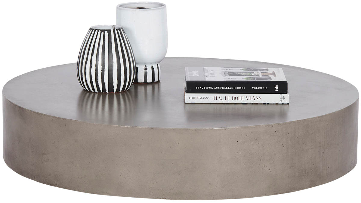 Shop Official Brand Names And Leagues Of Monaco Round Concrete Coffee Table  – Grey Coco Republic Inside Monaco Round Coffee Tables (View 4 of 15)
