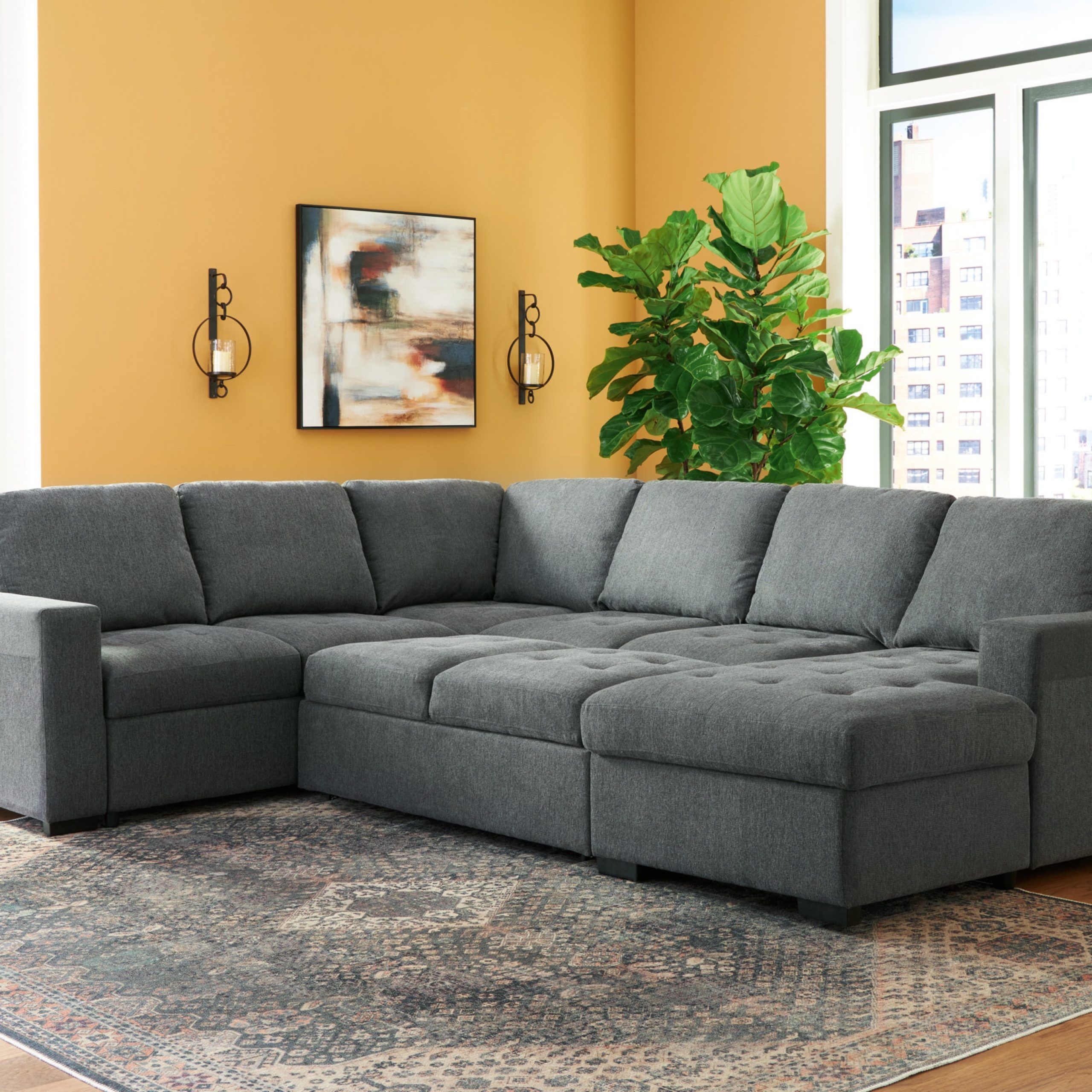 Signature Designashley Millcoe 102" Wide Left Hand Facing Sleeper Sofa  & Chaise – Wayfair Canada With Left Or Right Facing Sleeper Sectionals (View 15 of 15)