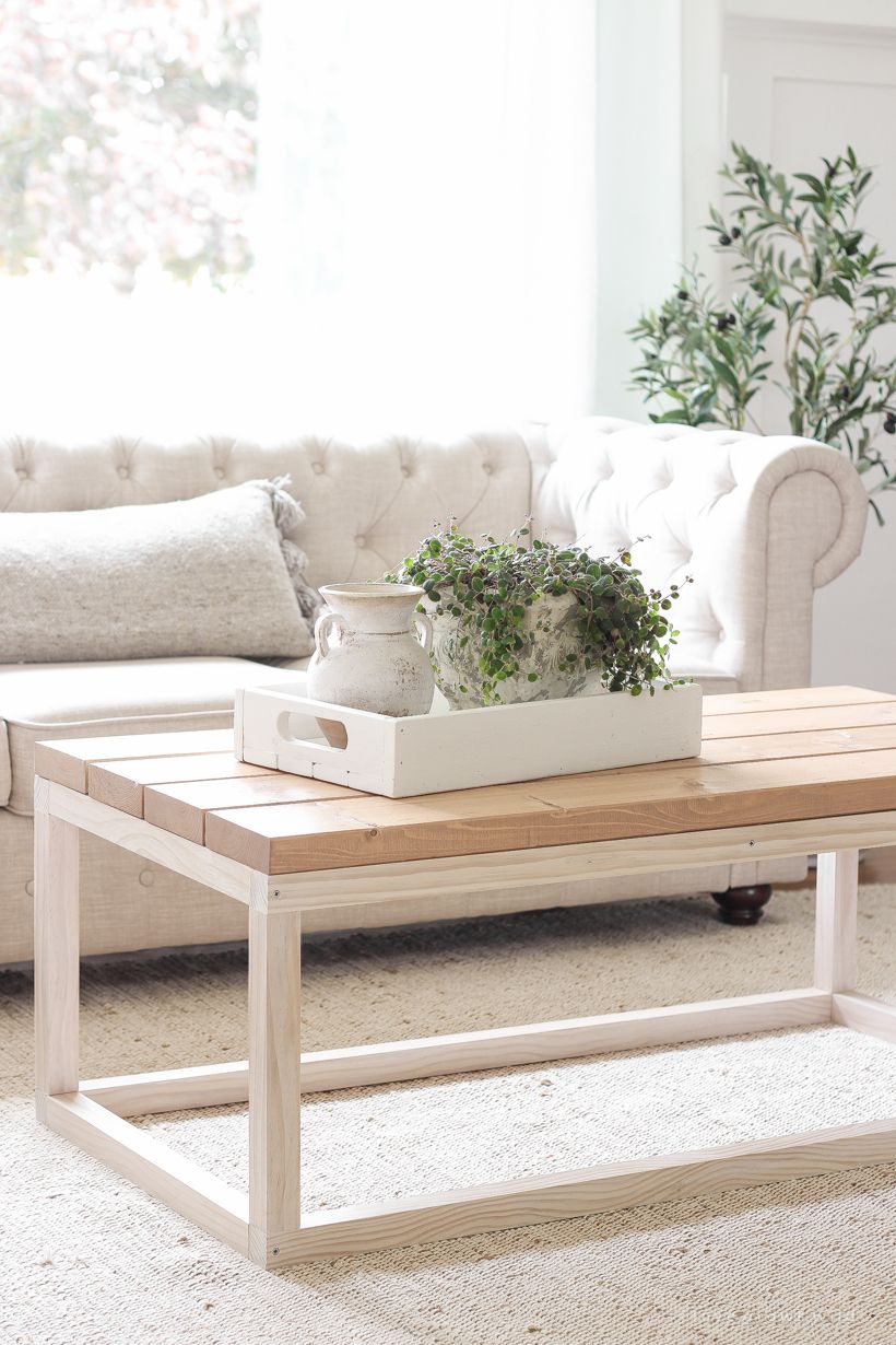 Simple Diy Coffee Table – Love Grows Wild Pertaining To Simple Design Coffee Tables (View 2 of 15)