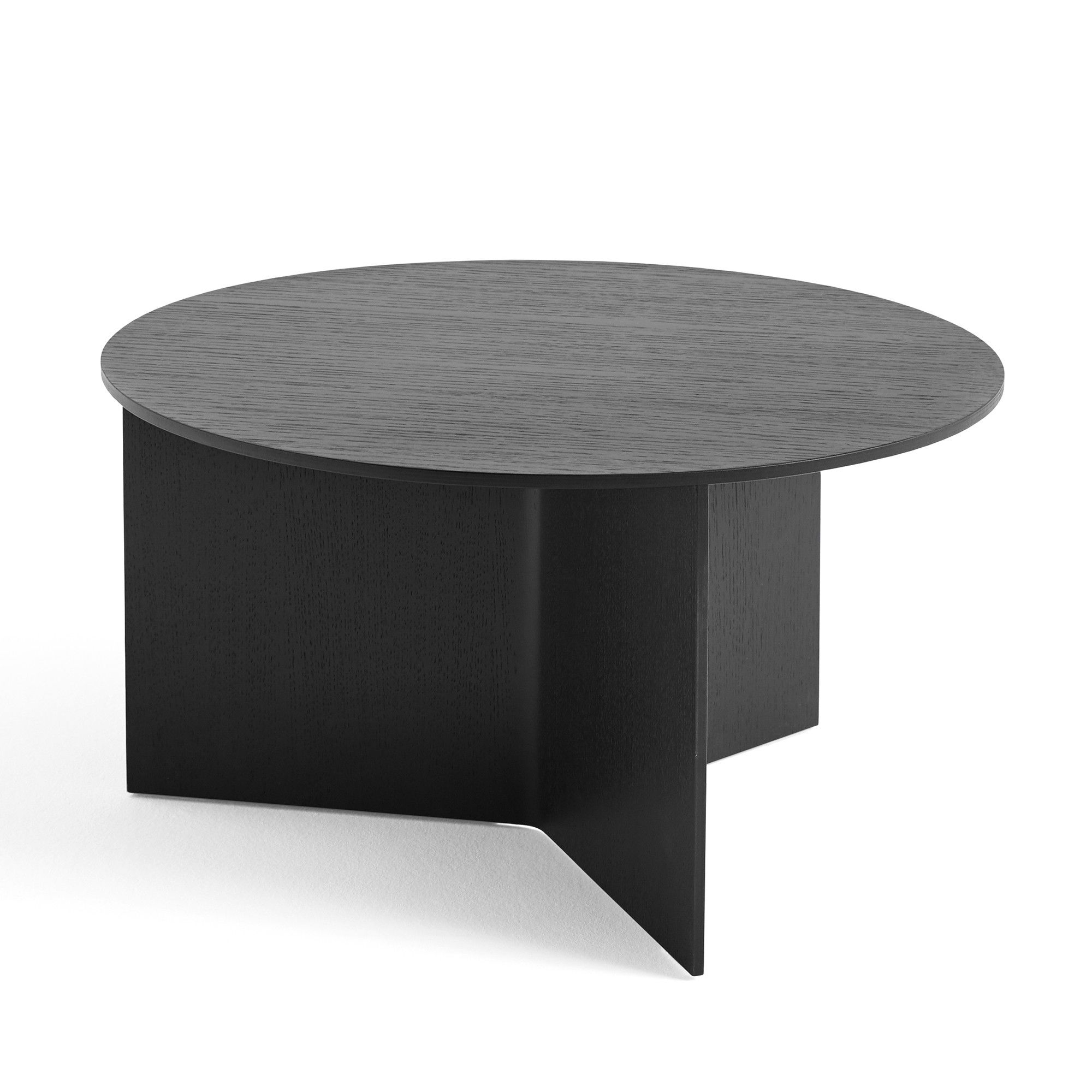 Slit Round Table Xl – Black Oak – Hay Regarding Full Black Round Coffee Tables (View 3 of 15)