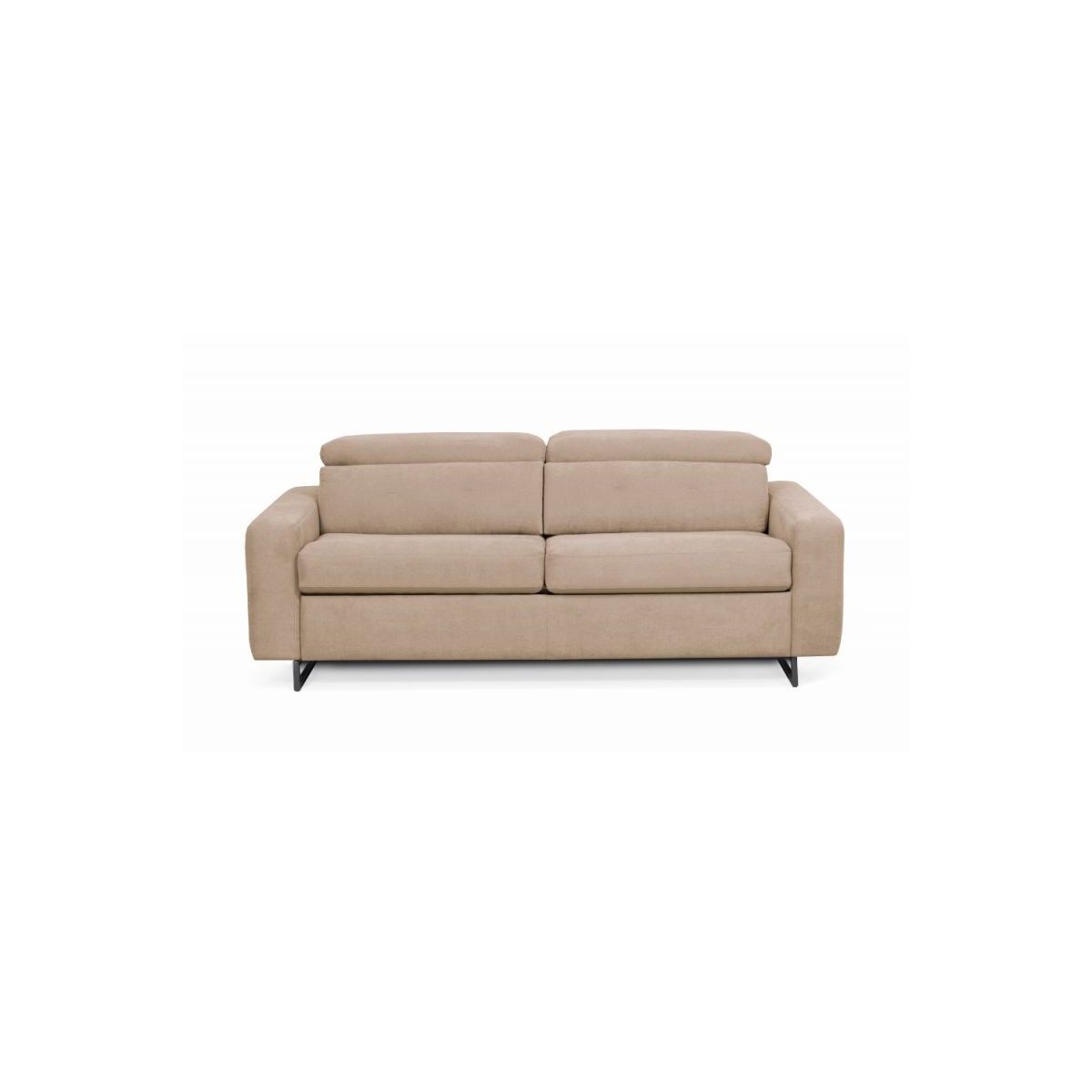 Sofa Bed 3 Places Fabric Mina (beige) – Amp Story 8691 Pertaining To 8 Seat Convertible Sofas (View 12 of 15)
