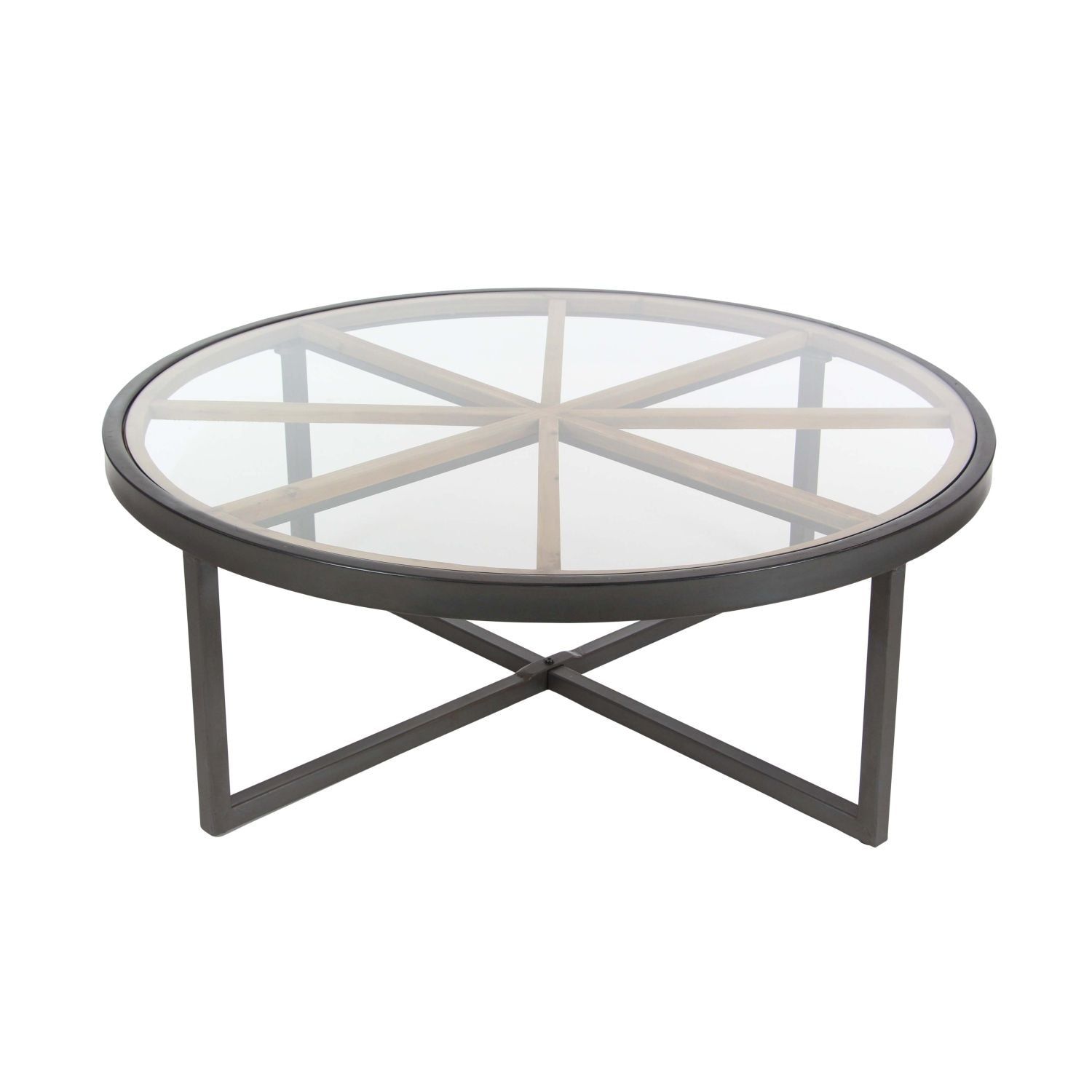 Studio 350 Metal Glass Wood Coffee Table 39 Inches Wide, 14 Inches High –  Bed Bath & Beyond – 17240699 With Studio 350 Black Metal Coffee Tables (Photo 10 of 15)