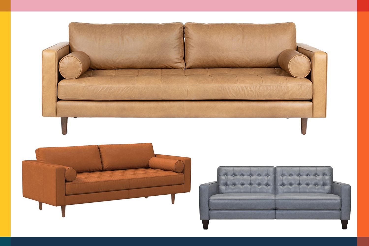 The 14 Best Leather Sofas Of 2023 In Faux Leather Sofas (View 14 of 15)