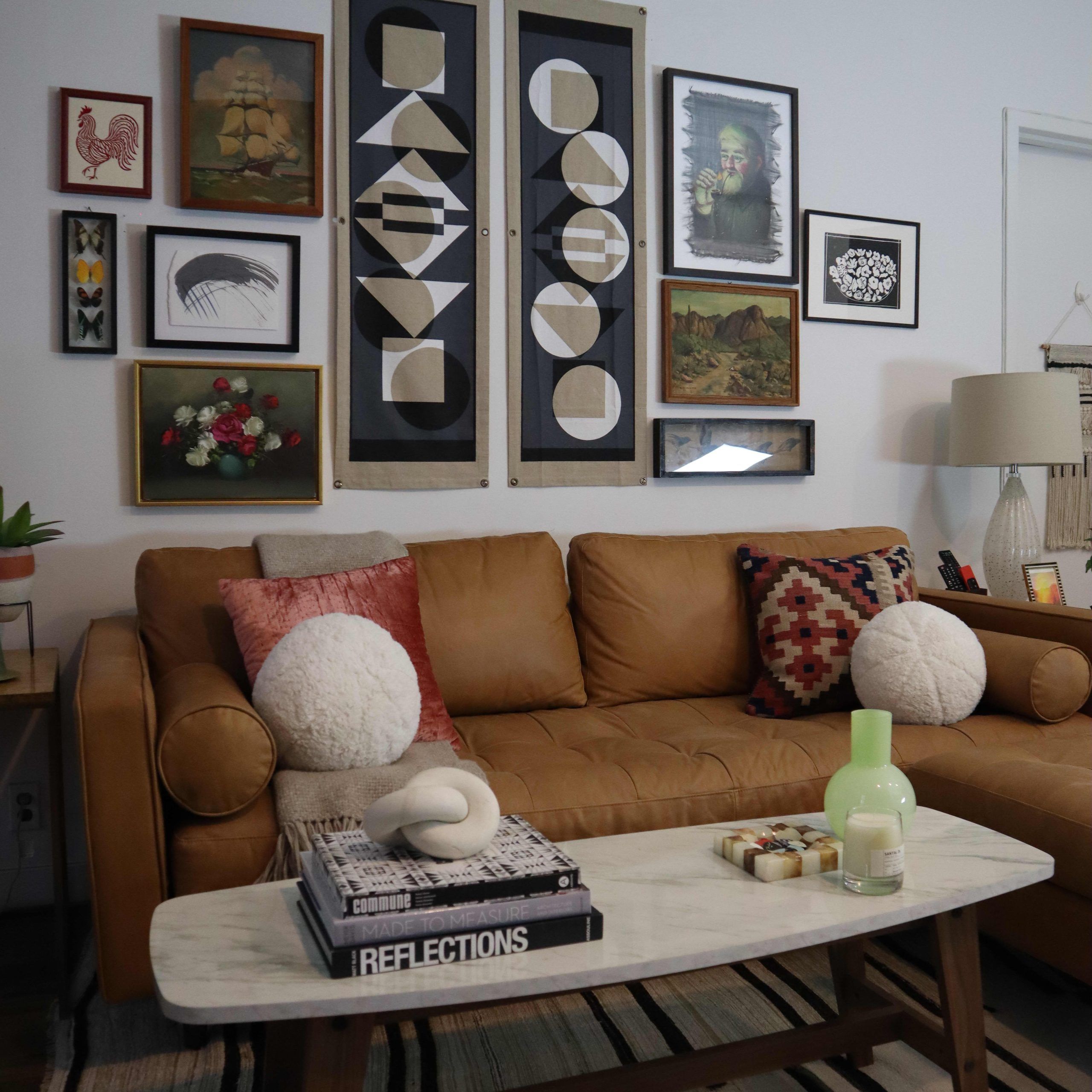 The Best Way To Fake A Luxe Living Room Sectional With A Sofa And An Ottoman  | Apartment Therapy Intended For Sofas With Ottomans In Brown (View 10 of 15)