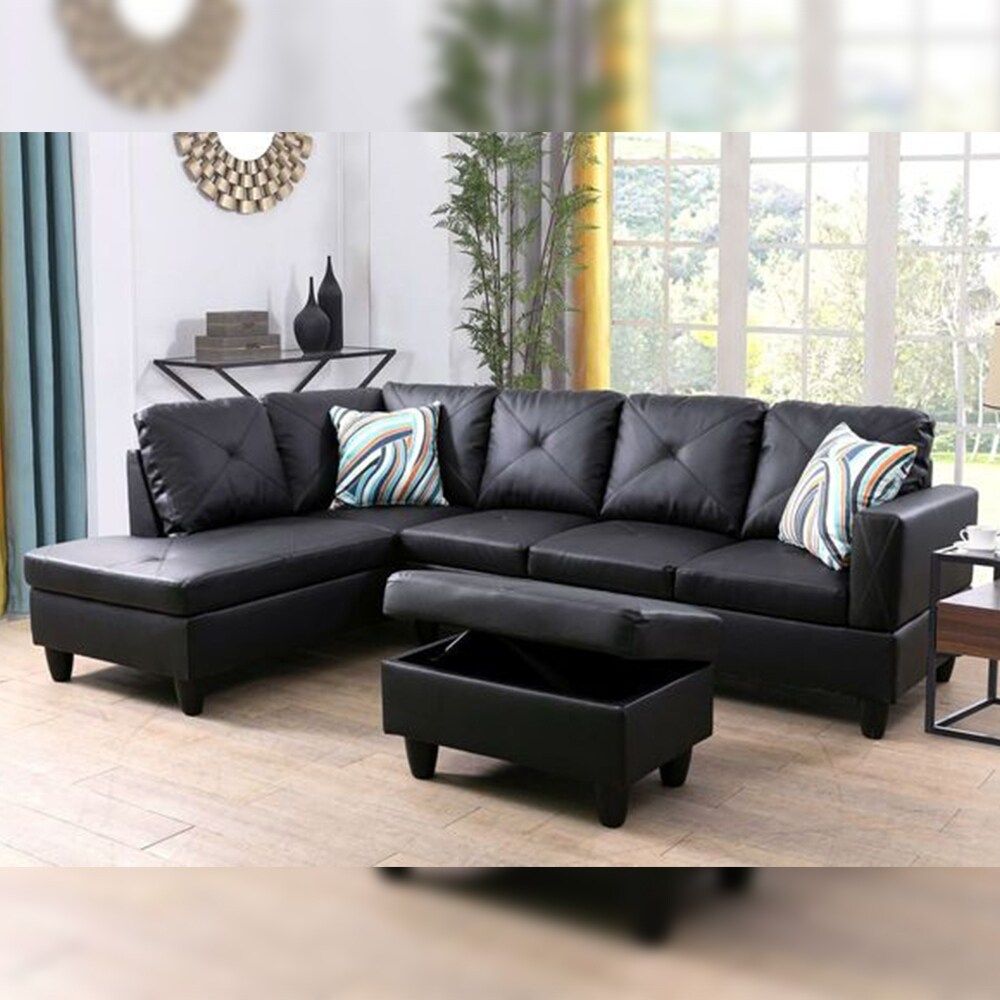 Tyler Right Facing Sectional Sofa With Ottoman – Bed Bath & Beyond –  36965820 With Regard To Right Facing Black Sofas (Photo 4 of 15)