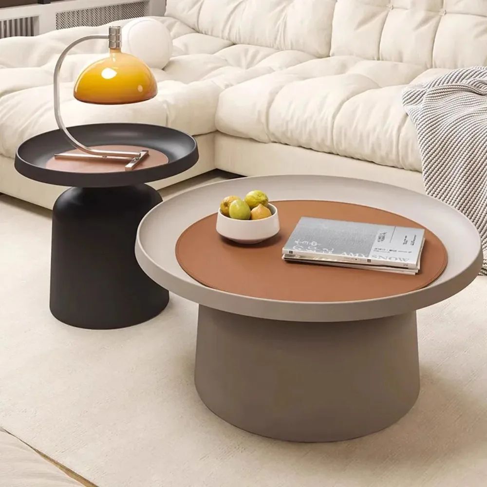 Unique Simple Coffee Table Round Black Korea Waterproof Cheap Aesthetic  Side Table Simple Unique Entryway Mesa Home Furniture – Aliexpress With Regard To Waterproof Coffee Tables (View 7 of 15)