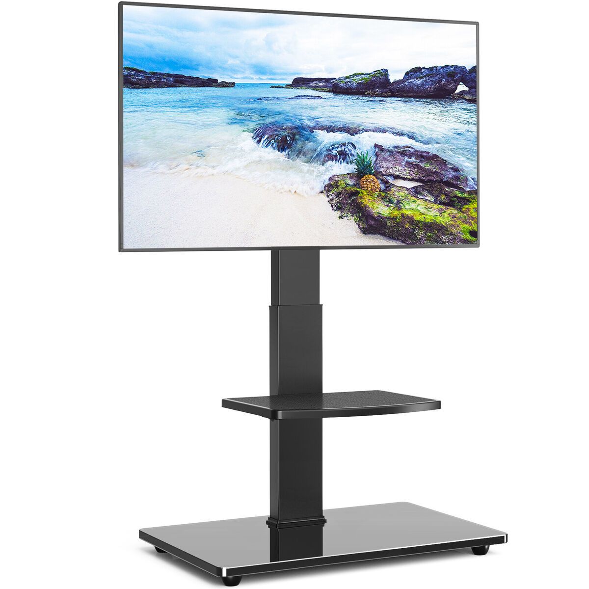 Universal Floor Tv Stand Tall W/bracket Mount Free Standing For 32 65"led  Lcd | Ebay Pertaining To Universal Floor Tv Stands (View 15 of 15)