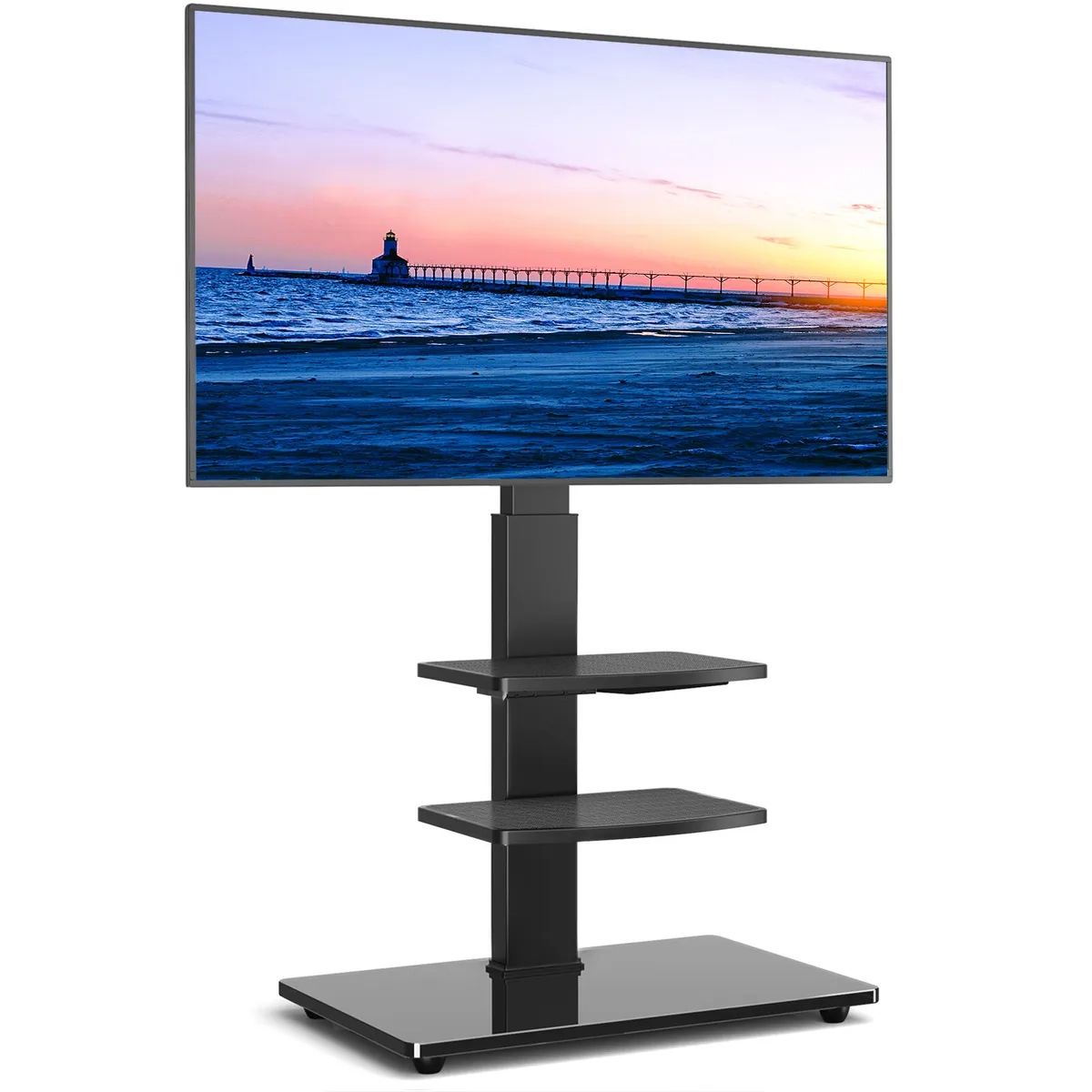 Universal Swivel Floor Tv Stand With Mount For 65 Inch Flat Screen/curved Tv  | Ebay Pertaining To Stand For Flat Screen (Photo 1 of 15)