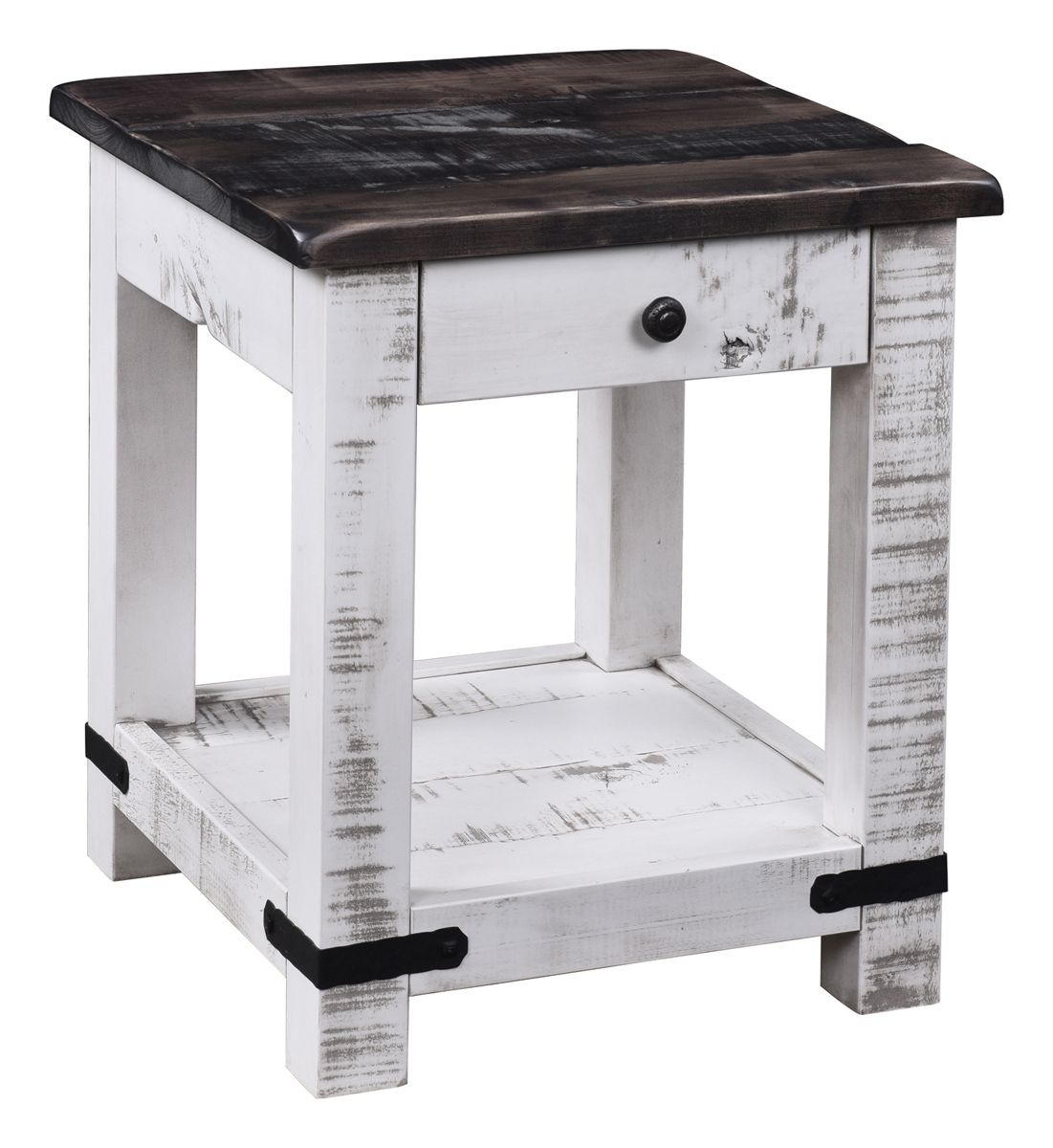Up To 33% Off Rustic End Table | Solid Wood Amish Furniture Inside Rustic Gray End Tables (View 5 of 15)
