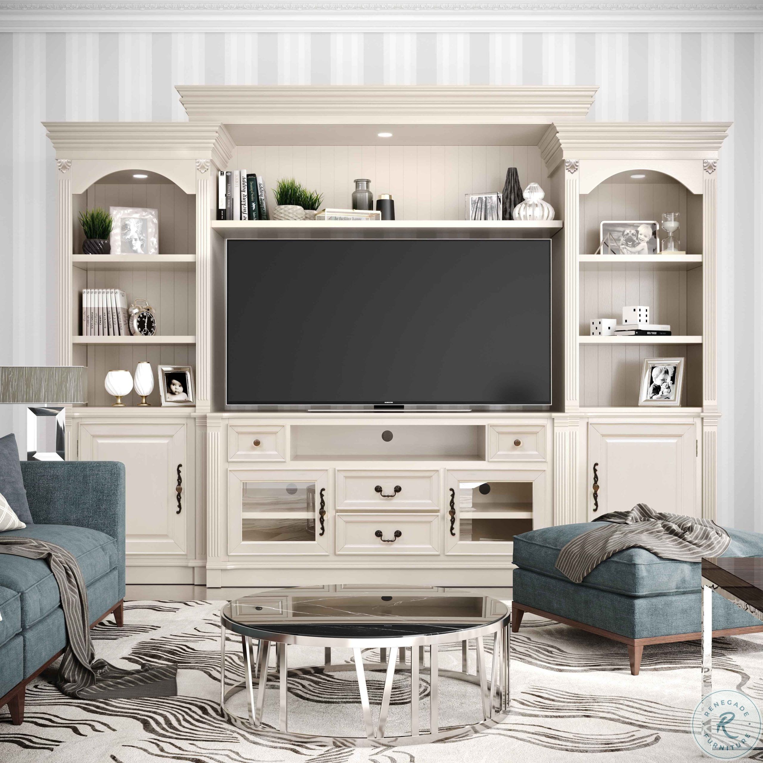 Virginia White Entertainment Center For Tvs Up To 65" In 2023 | Living Room Entertainment  Center, White Entertainment Center, Living Room Entertainment Regarding Wide Entertainment Centers (Photo 13 of 15)