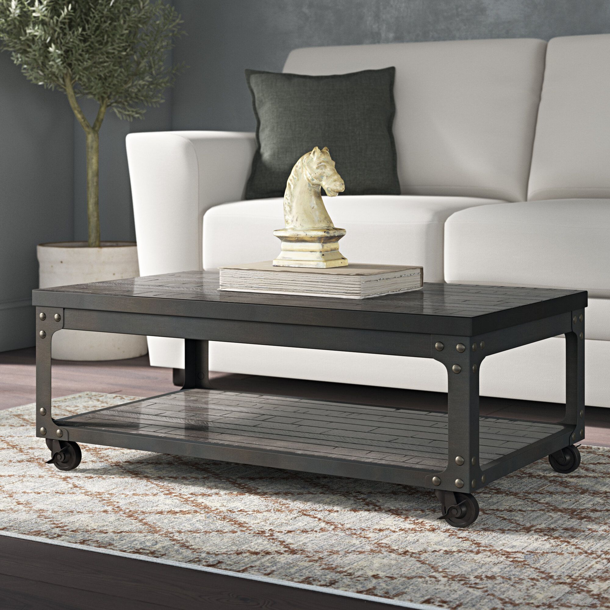 Williston Forge Jaweriya Coffee Table & Reviews | Wayfair Pertaining To Coffee Tables With Casters (Photo 1 of 15)