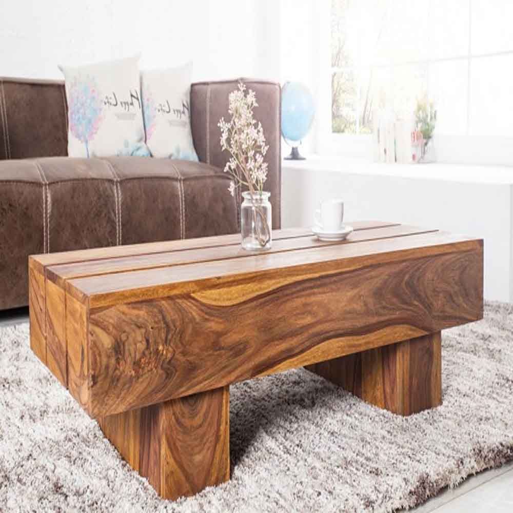 Wood Decor Thick Legs Coffee Table, Sheesham Wood – Furniture Store In  Perth Australia – Grab Best Deals With Coffee Tables With Solid Legs (View 4 of 15)