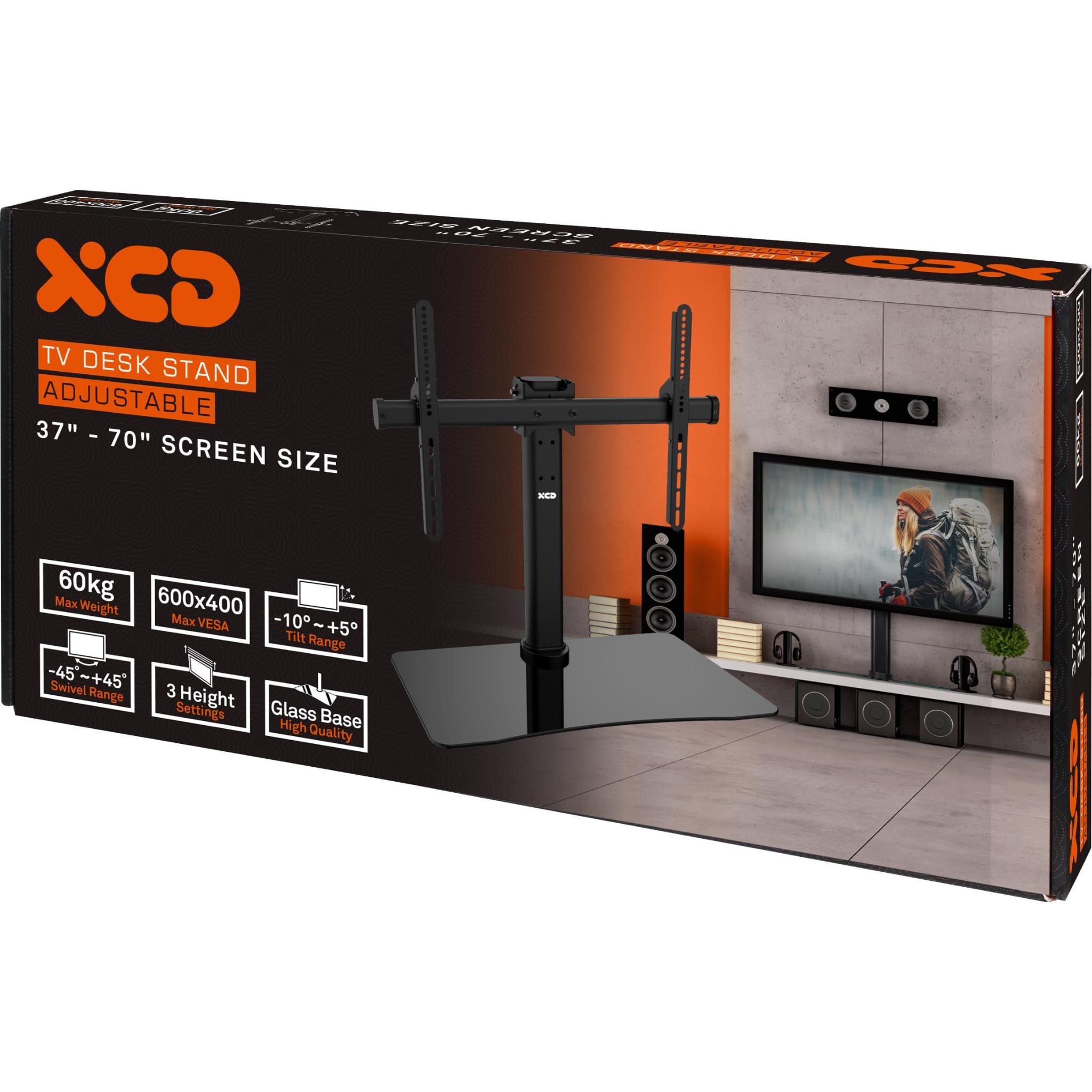 Xcd Adjustable Tv Desk Stand (37" 70") – Jb Hi Fi Pertaining To Foldable Portable Adjustable Tv Stands (View 10 of 15)