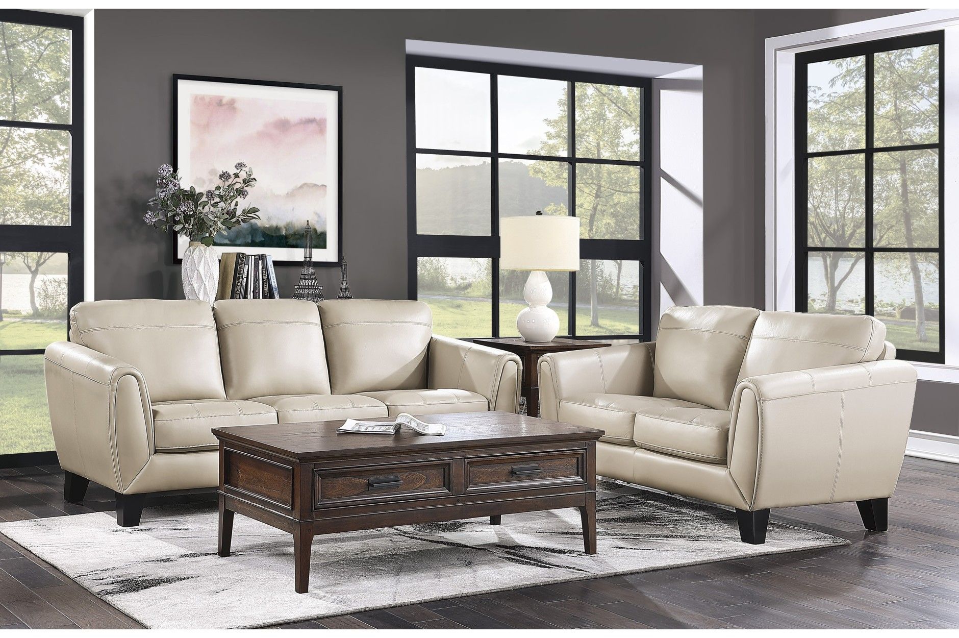 Your Neighborhood Furniture Store To Make Your House A Home Pertaining To Top Grain Leather Loveseats (Photo 6 of 15)