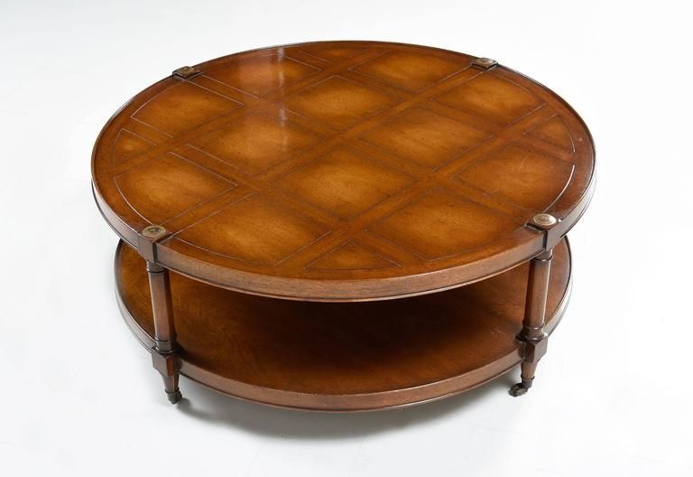 Heritage Mahogany Round Coffee Table On Casters At 1stdibs Regarding American Heritage Round Coffee Tables (View 11 of 15)
