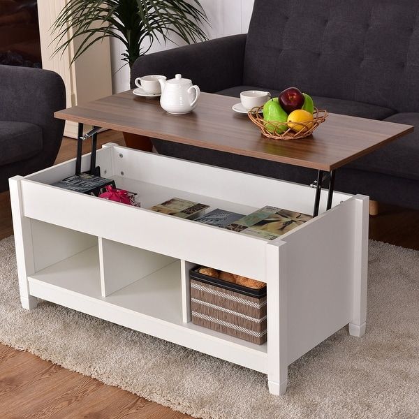 Shop Costway Lift Top Coffee Table W/ Hidden Compartment And Storage Pertaining To Lift Top Coffee Tables With Hidden Storage Compartments (View 10 of 15)