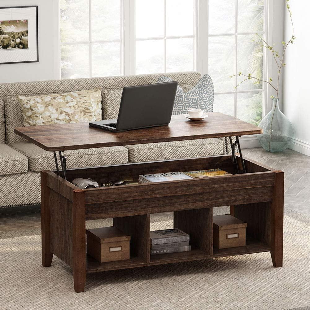 Tribesigns Lift Top Coffee Table With Hidden Storage Compartment And For Lift Top Coffee Tables With Hidden Storage Compartments (View 8 of 15)