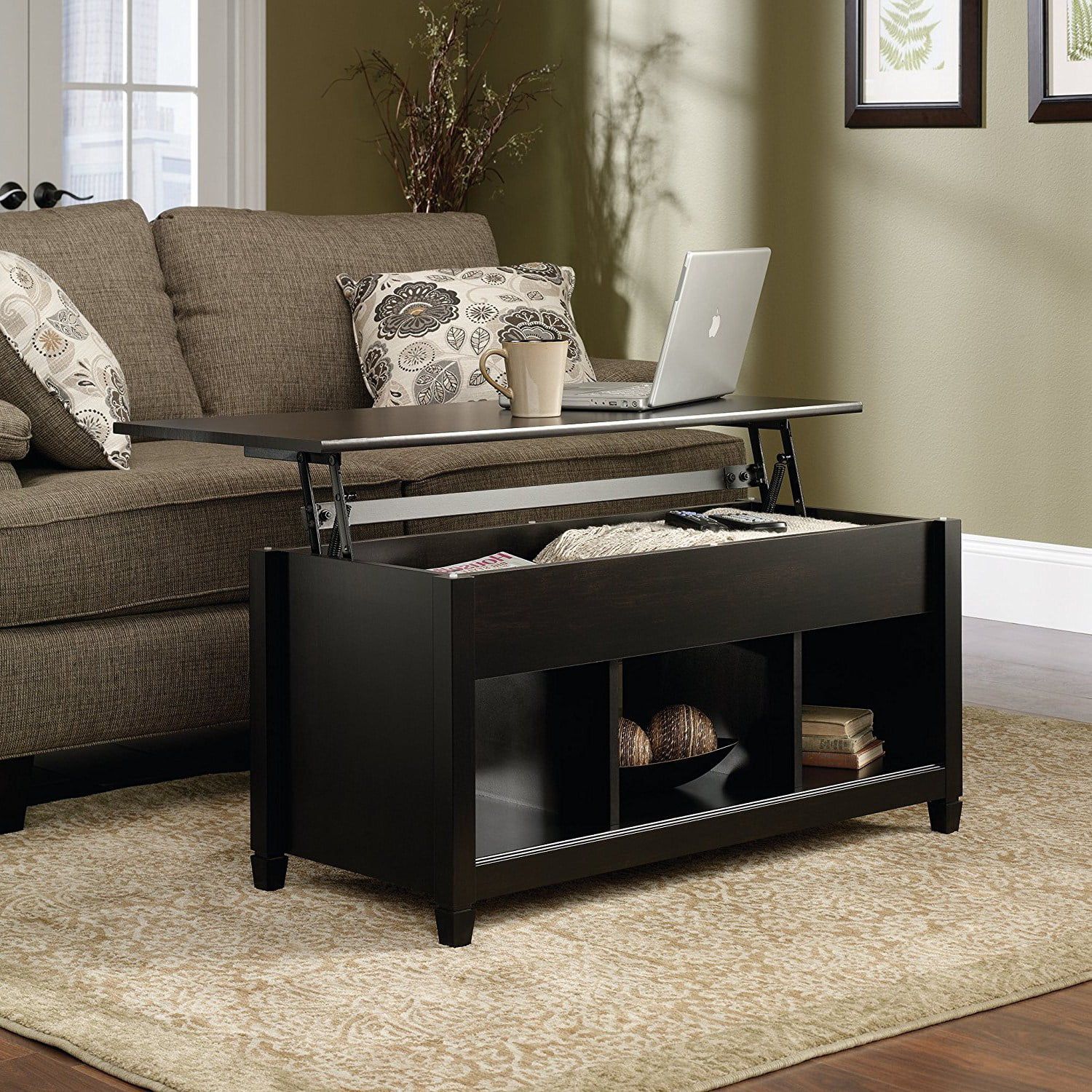 Zimtown Lift Up Top Coffee Table With Hidden Compartment End Rectangle For Lift Top Coffee Tables With Hidden Storage Compartments (View 12 of 15)