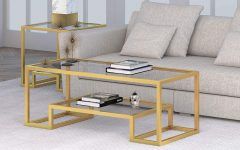 Glass and Gold Rectangular Desks