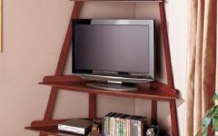 Space Saving Black Tall Tv Stands with Glass Base