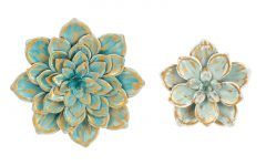 2 Piece Multiple Layer Metal Flower Wall Decor Sets