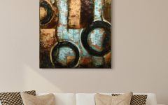 Mixed Media Iron Hand Painted Dimensional Wall Decor