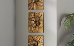 3 Piece Magnolia Brown Panel Wall Decor Sets