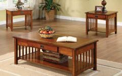 Mission Style Coffee Table Set Home Decor