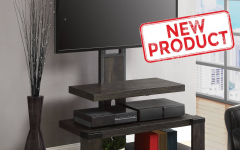 15 Best Collection of Whalen Shelf Tv Stands with Floater Mount in Weathered Dark Pine Finish