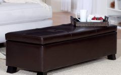 2024 Popular Brown Leather Ottoman Coffee Tables