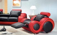 15 Photos Black and Red Sofa Sets