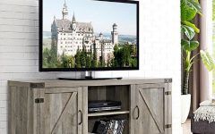 15 Collection of Farmhouse Sliding Barn Door Tv Stands for 70 Inch Flat Screen