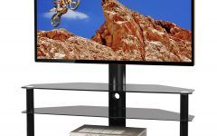2024 Popular Glass Shelves Tv Stands for Tvs Up to 50"
