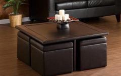 Square Ottoman Coffee Tables with Storages