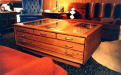 10 Inspirations Glass Top Display Case Coffee Table