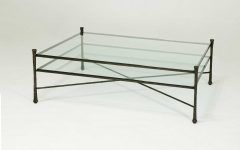 Vintage Iron and Glass Coffee Table