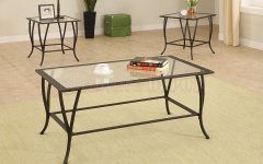 Metal Coffee Tables with Glass Top