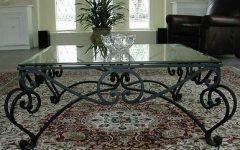 10 Collection of Wrought Iron Glass Coffee Tables