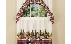 20 Photos Chardonnay Tier and Swag Kitchen Curtain Sets