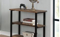 15 Collection of Metal and Chestnut Wood 2-shelf Desks