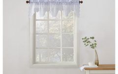 Sheer Lace Elongated Kitchen Curtain Tier Pairs